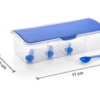 4-in-1 Spice Vault with Measuring Spoons and Airtight Lid Pack of 2